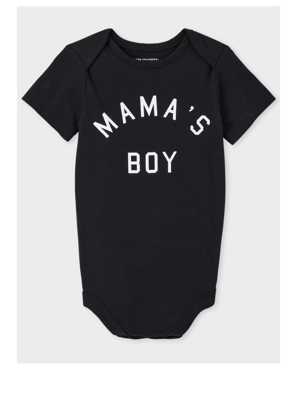 The Children's Place Black 'Mama's Boy' Short-Sleeve Bodysuit